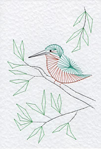 Form-A-Lines kingfisher bird