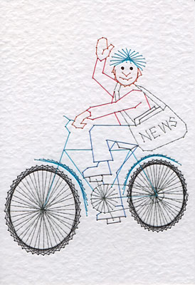 Paperboy pattern at Stitching Cards