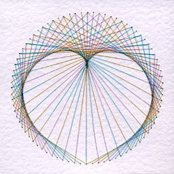 Pinbroidery heart circle
