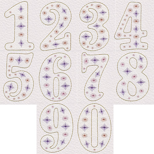 Number patterns at Pinbroidery