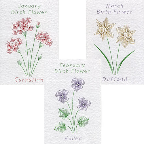 Birth flower patterns at Form-A-Lines